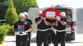 Görevi başında vefat eden polis memuru memleketine uğurlandı