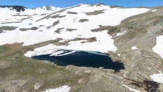 Gümüşhanenin karlı zirveleri dronla görüntülendi