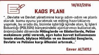 Güvenlik kaynakları: Örgütün darbenin başarısız olma ihtimaline karşı ‘kontrollü darbe iftirası ve alçaklığı B planı olarak devreye sokuldu