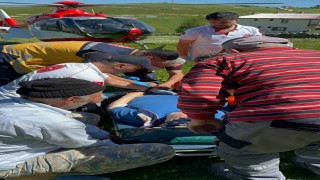 Helikopter ambulans 6 ayda yaklaşık 100 hasta için havalandı