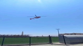 Hipotermi tedavisi gören bebek, ambulans helikopterle Diyarbakıra sevk edildi