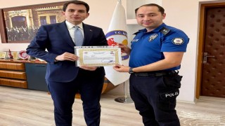 Hisarcıkta emniyet personeline Başarı Belgesi
