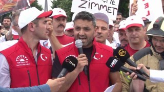 İBB personeli özlük ve sosyal hakları için Saraçhanede toplandı