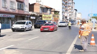İncirliova anayolunda sıcak asfalt çalışması tamamlandı