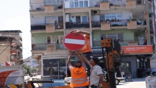 İncirliovada trafik akış yönü değişti
