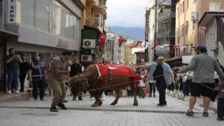 Kafkasör Festivali boğalı kortej yürüyüşüyle başladı