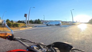 Karabükte kırmızı ışık ihlalleri kask kamerasında