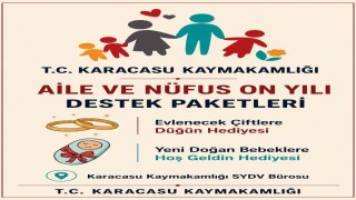 Karacasuda ailelere düğün ve Hoş Geldin Bebek desteği
