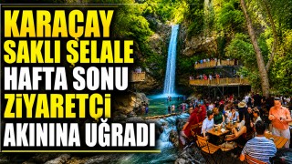 Karaçay Saklı Şelale Hafta Sonu Ziyaretçi Akınına Uğradı