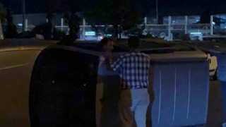 Kaza yaptığı aracıyla gitmek istedi, ekiplere zor anlar yaşattı