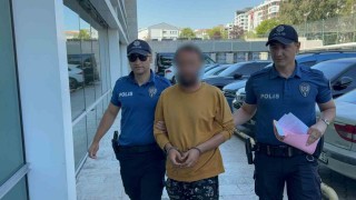 Kediye tekme atarken kameraya yansıyan şahıs yakalandı