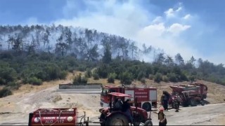 Kepsutta yangınla mücadele sürüyor