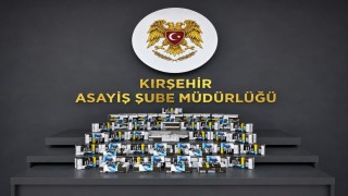 Kırşehirde 460 paket makaron ele geçirildi