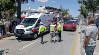 Kırşehir'de otomobilin çarptığı yaya yaralandı
