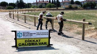 Kocaelide Gölcük Rahvan At Tesisi yarışlar öncesi bakıma alındı