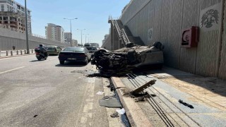 Kontrolden çıkan otomobil takla attı: 1 yaralı