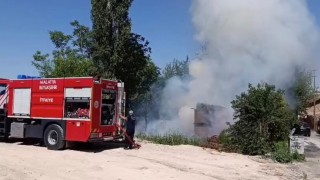 Malatya'da korkutan bahçe yangını