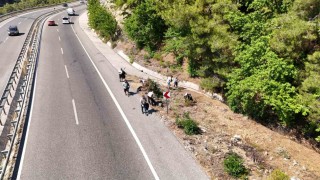 Marmaris Seyir Tepesinde çöp mesaisi