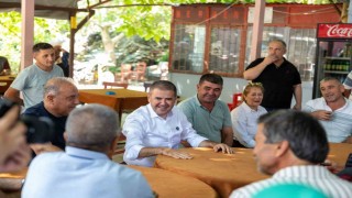 Mezitlide kırsal mahallelere hizmet mesaisi
