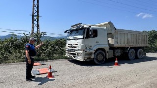 Ordu'da ağır tonajlı araç denetimi: 11 araca ceza