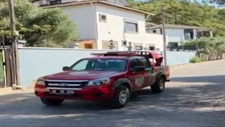 Orman ekiplerinden megafonlu yangın uyarısı