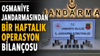 Osmaniye Jandarmasından Bir Haftalık Operasyon Bilançosu