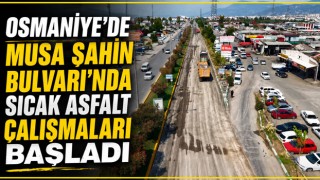 Osmaniye’de Musa Şahin Bulvarı’nda Sıcak Asfalt Çalışmaları Başladı