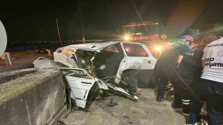 Otomobil beton bariyerlere çarptı: 1 ölü