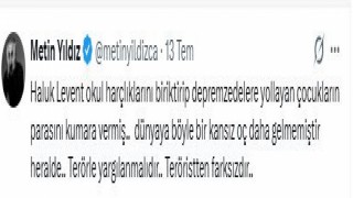 Oyuncu Metin Yıldızdan Haluk Levente tepki: Terörle yargılanmalıdır, teröristten farksızdır