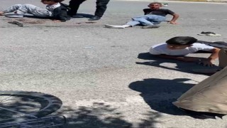 Patnosta otomobilin çarptığı 3 bisikletli çocuk yaralandı