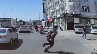 Polisin dur ihtarına uymadı: O anlar kameraya yansıdı