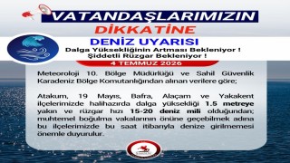 Samsun Valiliğinden denize girilmemesi uyarısı