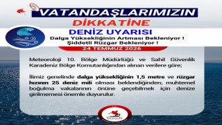 Samsun Valiliğinden denize girmeyin uyarısı