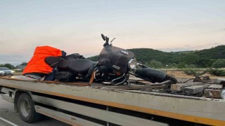 Samsunda köpeğe çarpan motosikletteki sürücü ve yolcu yaralandı
