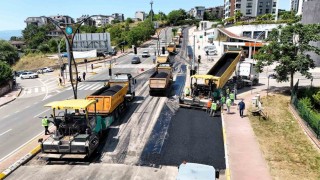Santral Rampasına 9 bin 350 tonluk asfalt dokunuşu