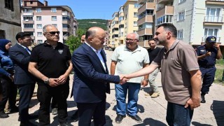 Selden etkilenen Cidede hasar tespit ve temizlik çalışmaları sürüyor