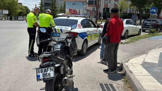 Sigortasız motosiklete trafikten men, sürücüye 85 bin lira ceza