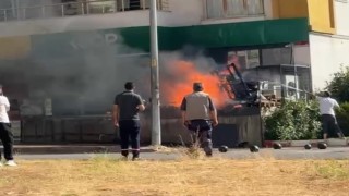Siirtte atık malzemelerde çıkan yangın söndürüldü