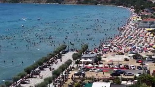 Silivri halk plajı doldu taştı