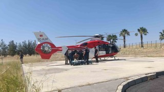 Şırnak'ta yaralanan şahıs ambulans helikopterle Şanlıurfa'ya getirildi