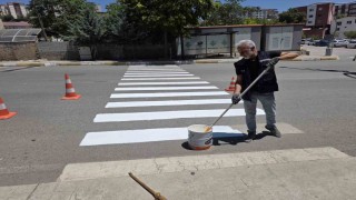 Şırnak'ta yaya geçitleri ve yol çizgileri yenileniyor