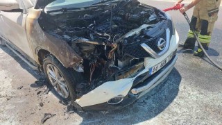 SUV araç yangında kullanılamaz hale geldi