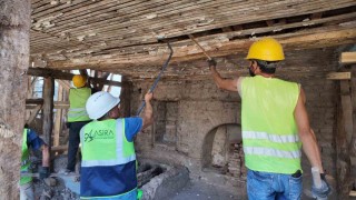 Tarihi Şerbetçioğlu Konağında restorasyon çalışmaları başladı