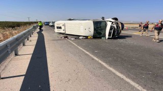 Tarım işçilerini taşıyan minibüs devrildi: 1i ağır 5 yaralı