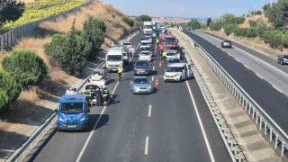 Tekirdağda 7 aracın karıştığı zincirleme kaza: 1 yaralı