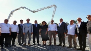 Tekirdağda mezarlık ve gasilhane ek hizmet binasının temeli atıldı
