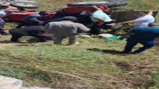 Tokat'ta otomobille çarpışan traktör şarampole devrildi: 1 ölü