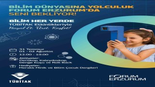 TÜBİTAK Bilim Her Yerde Çocuk Şenliğinin yeni durağı Forum Erzurum