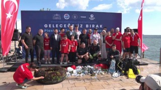 Üsküdarda dalgıçlar ve özel sporcular deniz temizliği için buluştu
