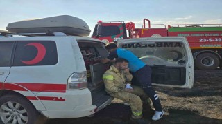 Yangına müdahale eden 4 personel dumandan etkilendi